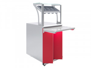 Прилавок для столовых приборов и подносов Luxstahl ПП (С)-600 Premium Origami