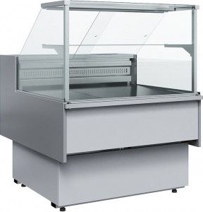 Витрина холодильная Carboma GC110 SV 1,5-1 0011-9006 (статика, с боковинами)