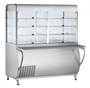 Прилавок-витрина холодильный Abat ПВВ(Н)-70М-С-01-НШ с гастроёмкостями